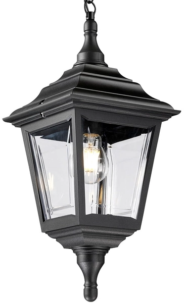 Latarnia wisząca KERRY-CHAIN Elstead klasyczna na łańcuchu czarna