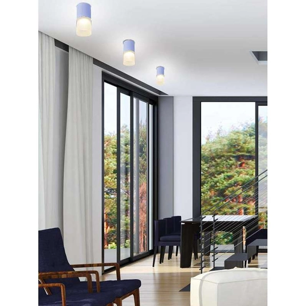 Sufitowa lampa spot 2273686 okrągła tuba downlight industrialny biały