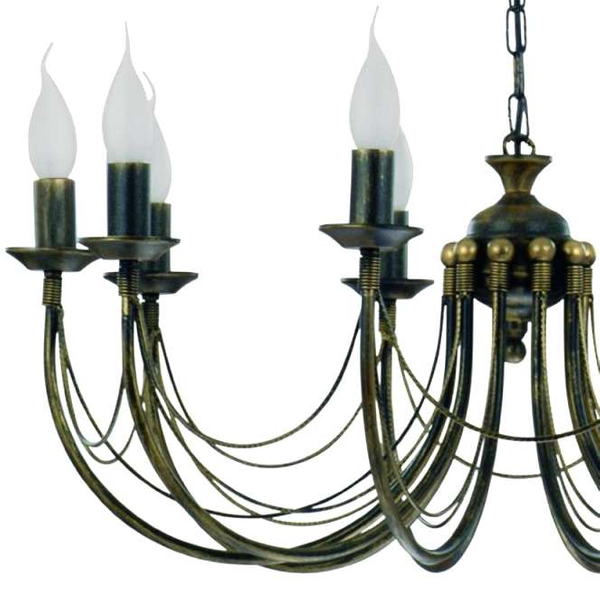 LAMPA wisząca ARES 206 Nowodvorski pałacowa OPRAWA metalowy zwis świecznikowy na łańcuchu maria teresa czarny złoty