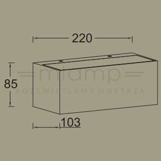 Zewnętrzna LAMPA elewacyjna GEMINI 5189101118 Lutec kinkiet OPRAWA metalowa LED 20W 4000K prostokątna IP54 szara