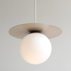Metalowa lampa salonowa LOOP 1125G17_M Aldex wisząca kula beżowy