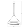 Wisząca lampa SERAFINO AZ5834 Azzardo LED 34W 3000K metalowa czarna złota