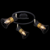 LAMPA sufitowa PURRA 54814-3 Globo metalowa OPRAWA plafon rustykalne klatki druciane czarne złote