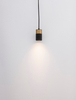 Nowoczesna lampa wisząca Cayes okrągły zwis czarny złoty