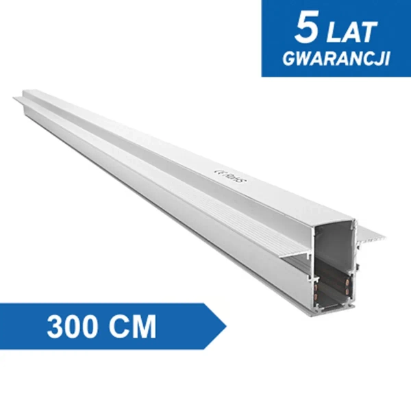 Szynoprzewód magnetyczny podtynkowy 300cm 1414 metalowy biały