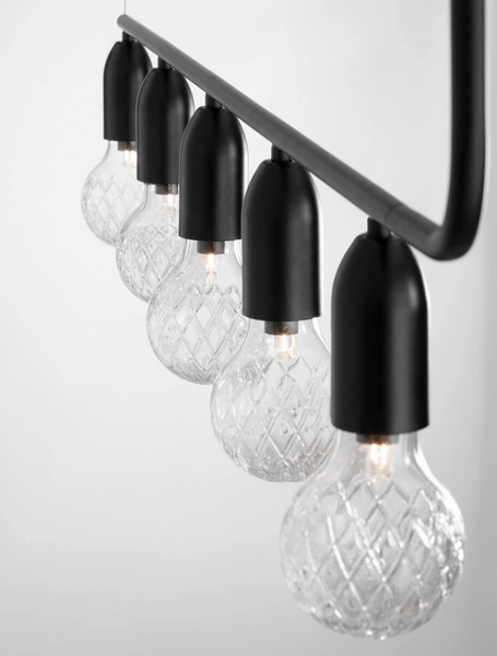 Wielopunktowa lampa wisząca BANI LE42716 przezroczysta czarna