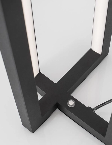 Prostokątna lampa biurkowa Mitu stojąca LED 12W czarna