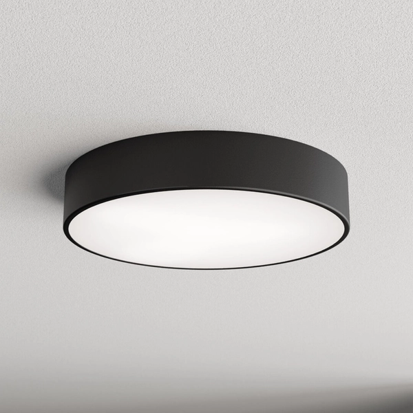 Minimalistyczny plafon okrągły 137623620064 czarna lampa