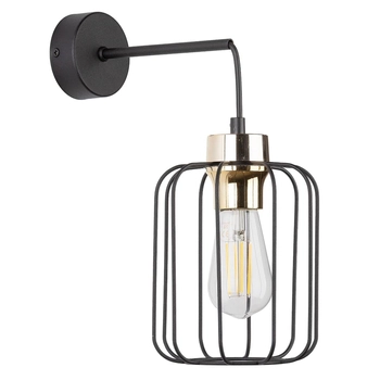 Industrialny kinkiet nad łóżko Galaxy 4742 TK Lighting druciany czarny złoty