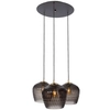 LAMPA wisząca VENUS 11011308 Kaspa szklana OPRAWA loftowy ZWIS kaskada czarna przydymiona