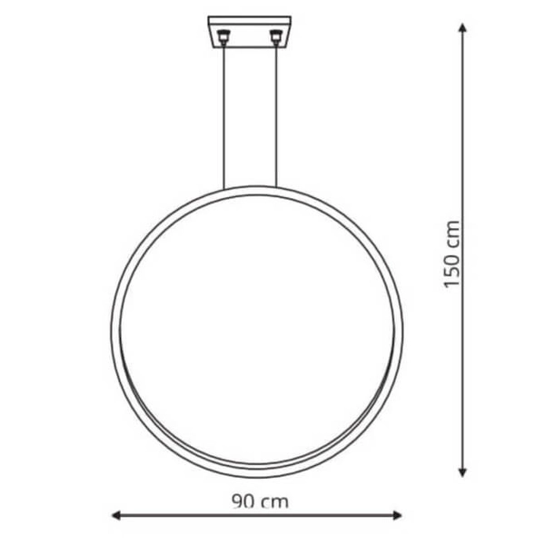 Ledowa lampa wisząca Mirror LP-999/1P L WH LED 50W 3000K IP44 biała