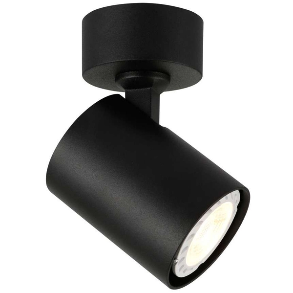 Sufitowa LAMPA plafon LUMSI SPL-2071-1-MC-BL Italux regulowana OPRAWA metalowy reflektorek czarny