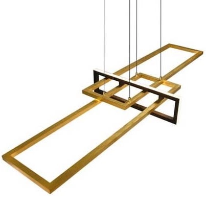 Wisząca lampa LED Salinas 320310308 zwis 34W 3000K złote ramki