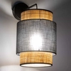 Lampa ścienna ekologiczna Boho 5651 TK Lighting do sypialni czarny słomkowy