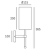 Klasyczna LAMPA ścienna DENVER W01987NI-WH Cosmolight abażurowy kinkiet do salonu nikiel