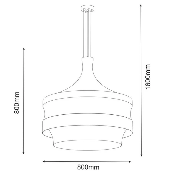 Szydełkowa lampa regulowana Dota 5031 LED 32W 3000K wisząca do salonu biała
