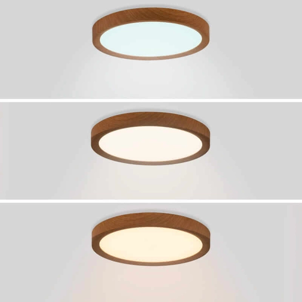 Lampa sufitowa Maze ABR-PLO-OCED-18W LED 18W 3000-6000K drewno biała