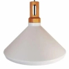 Wisząca lampa stożek Nordic Woody ST-5097B Step LED 120W drewno biała