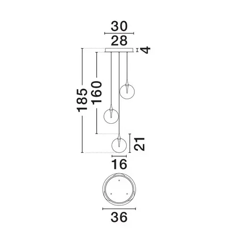 Potrójna lampa wisząca LURVELA LE45129 LED 15W 3000K kaskada szara