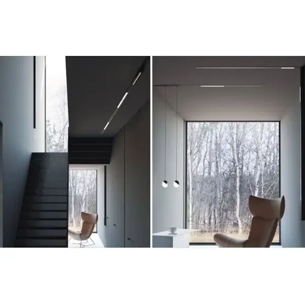 Wisząca lampa do szynoprzewodu 10153 LED 8W 3000K czarna biała