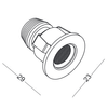 Oczko metalowe wpust POINT 2880A1101 LED 1W 3000K srebrny
