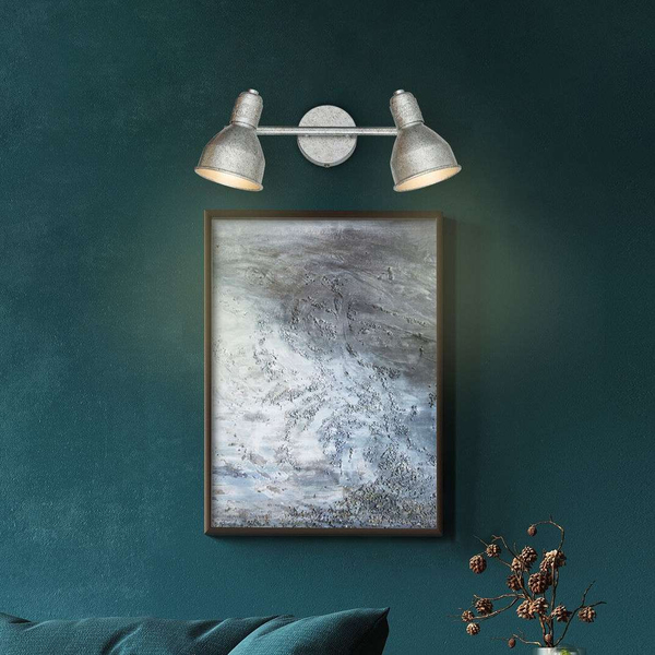 Sufitowa LAMPA industrialna THELMA 5387 Rabalux metalowa OPRAWA regulowane reflektorki antyczne srebro