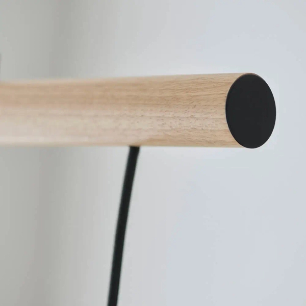 Lampa wisząca rustykalna Sven 101678 do salonu drewniana
