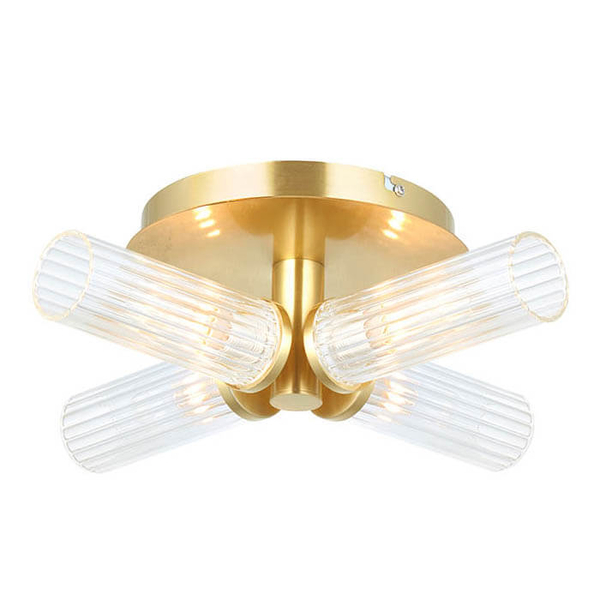 Łazienkowa lampa sufitowa Talo 96160 IP44 tuby mosiądz przezroczysty