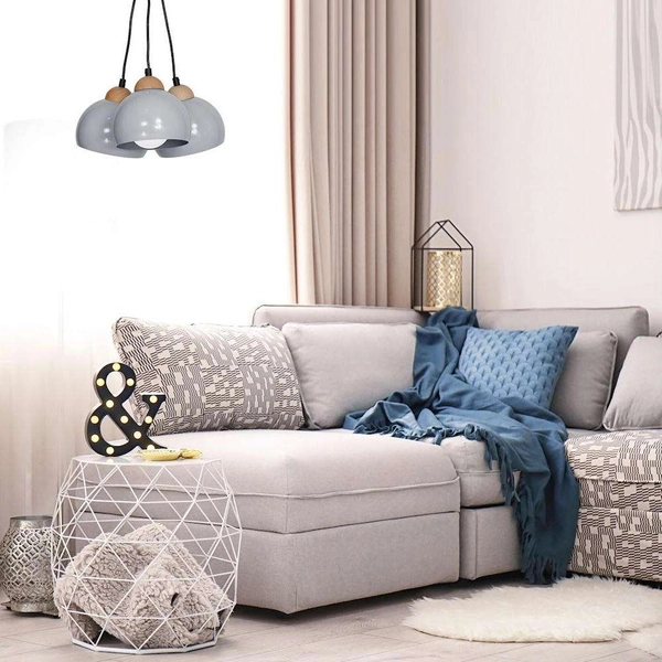 Skandynawska LAMPA wisząca DAMA MLP6580 Milagro kopuły OPRAWA zwis hygge czarny drewno