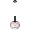 Lampa wisząca Alton 47313047 szklana kula czarny przydymiony