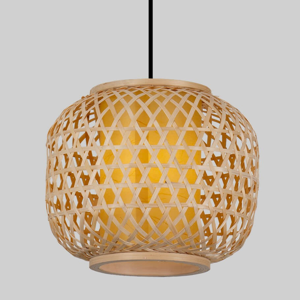 Pleciona wisząca lampa REQUENA LE44862 do jadalni naturalna