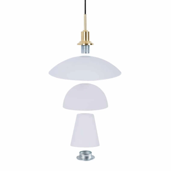 Salonowa lampa wisząca Retro ABR-GRAMI Abruzzo zwis metalowa biała