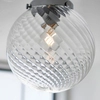 Kulista lampa sufitowa Milston 96488 IP44 szklana chrom przezroczysty