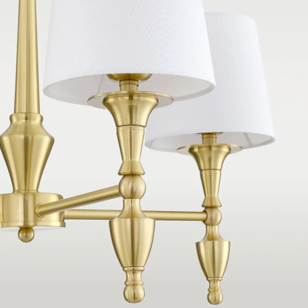 Wielopunktowa lampa zwisowa Austin P04159BR-WH Cosmolight mosiądz biała