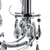 Pałacowa LAMPA wisząca BAROCCO MD72709-6B Italux świecznikowy ŻYRANDOL z kryształkami crystal maria teresa czarny przezroczysty