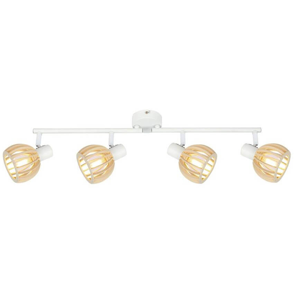 Skandynawska lampa sufitowa Attari 94-68101 drewno biała