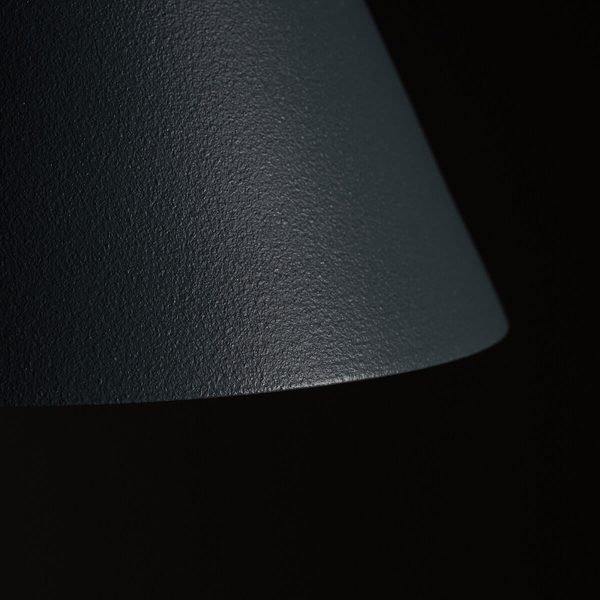 Wisząca lampa stożkowa do salonu ZENITH 11493 szary błękit