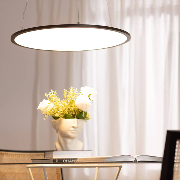 Zwisająca lampa Biuro ABR-LWBO-36W-3000K LED 36W 3000K okrąg czarna