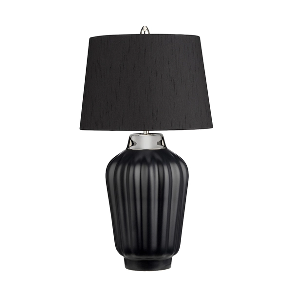 Lampa stołowa QN-BEXLEY-TL-BKPN na biurko nikiel czarna