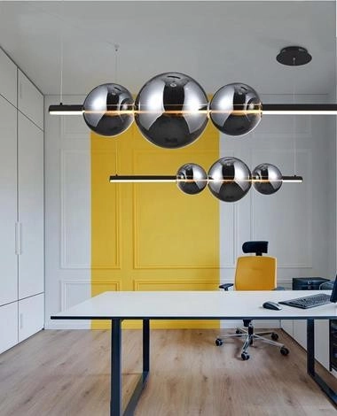 Designerska lampa wisząca Sandra LED 36W ball czarna