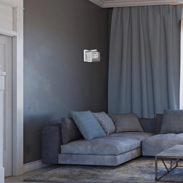 Salonowa lampa ścienna Duchess 3113 crystal glamour przezroczysta chrom