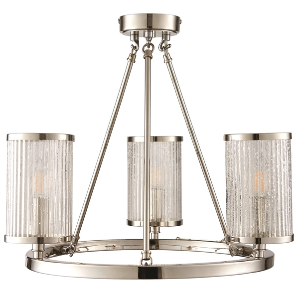 Potrójna lampa wisząca Easton 76261 Endon tuby szklane nikiel