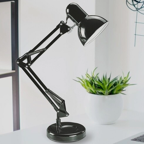 Stojąca LAMPA stołowa SAMSON 4212 Rabalux metalowa LAMPKA biurkowa loftowy reflektorek regulowany czarny