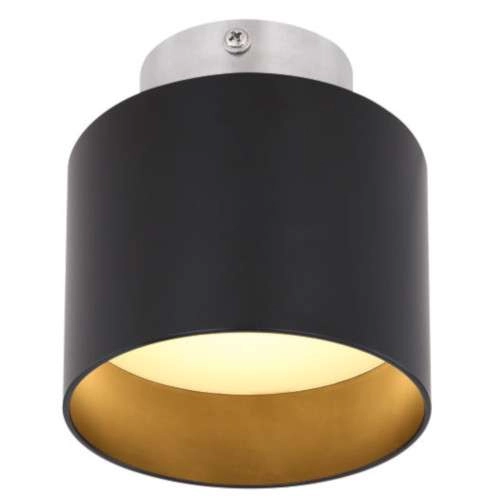 LAMPA sufitowa JENNY 12015B Globo metalowa OPRAWA tuba LED 8W + 4W 3000K 4000K spot czarny