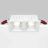 Podwójna lampa wpuszczana Alfa DL043-02-10W3K-D-SQ-W LED 20W 3000K biały