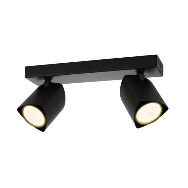 Metalowa lampa przysufitowa Merusa czarne tuby do kuchni