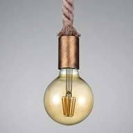 Marynistyczna LAMPA wisząca ROPE 310100104 Trio metalowa OPRAWA zwis lina patyna beżowa