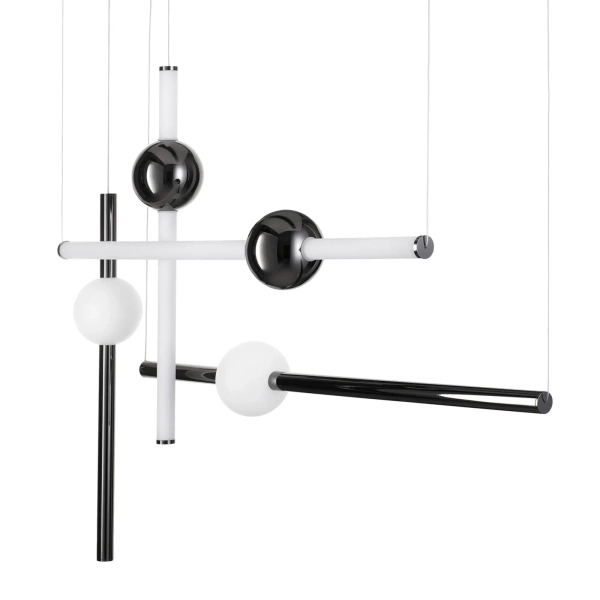 Wisząca lampa loftowa O-LINE LED 44W 3000K listwy nad stół ST-1691L-4 BLACK