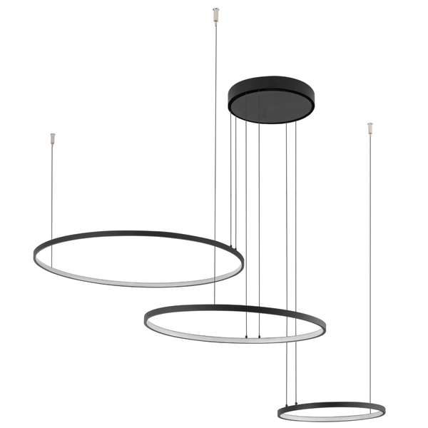 Lampa wisząca do salonu ring Circolo 10817 Nowodvorski LED 45W 3000K czarna