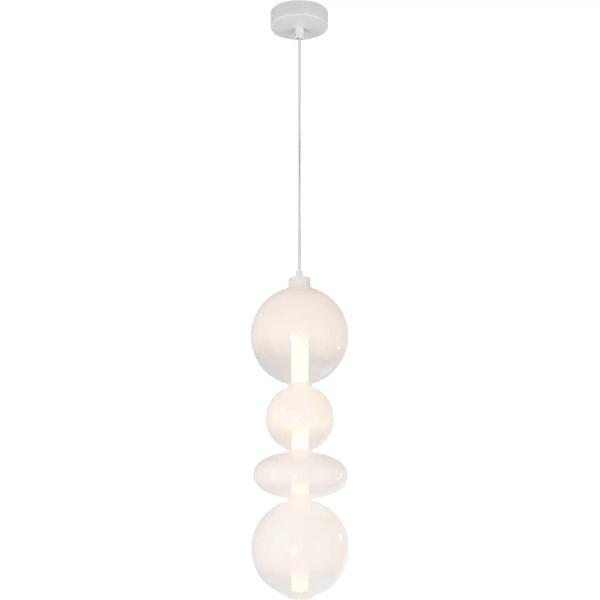 Szklana lampa wisząca DAPHNE ML0863 LED 36W 3000K biała złota